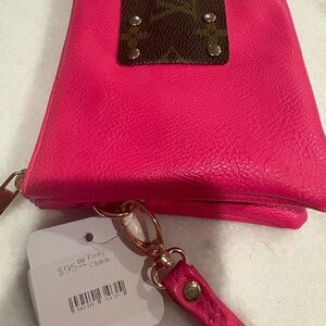 Vibrant Pinky Leather Clutch